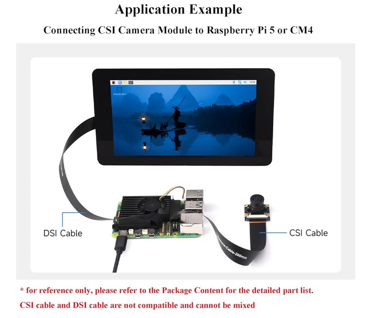 Wonrabai كابل FPC مرن CSI لجهاز Raspberry Pi 5، 22 دبوس إلى 15 دبوس، بطول 0.5 م، مناسب لوحدات كاميرا CSI، توصيل وحدة كاميرا CSI إلى Raspberry Pi 5 أو وحدة الحوسبة 4 - Image 4